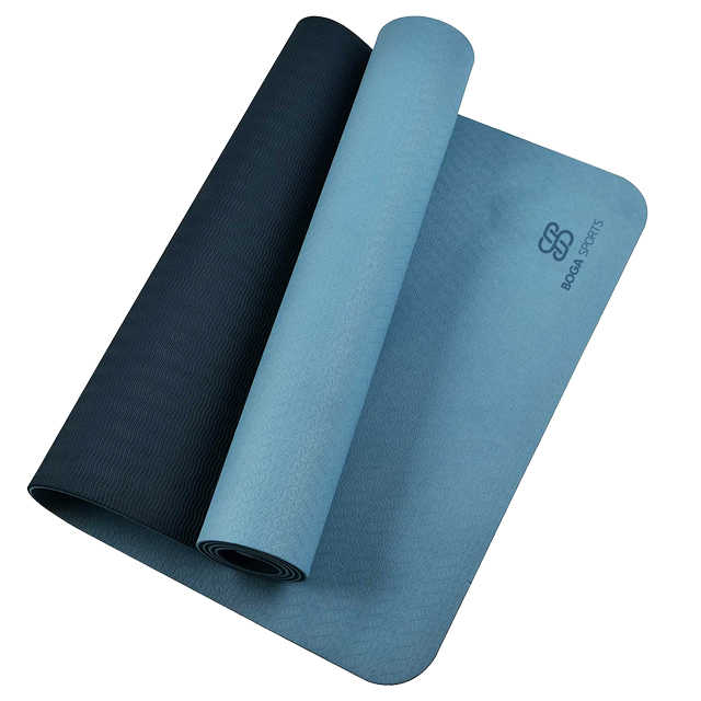 Grosir ramah lingkungan Logo khusus TPE matras Yoga ekstra tebal karet alam panas Yoga senam latihan kebugaran tikar Pilates jumlah besar