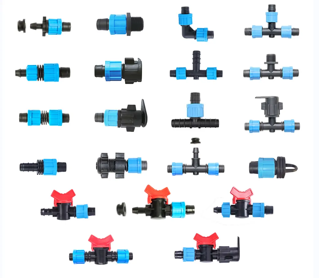 Acessórios para irrigação por gotejamento, sistema em linha de água para agricultura, acessórios para mangueira, mini válvula