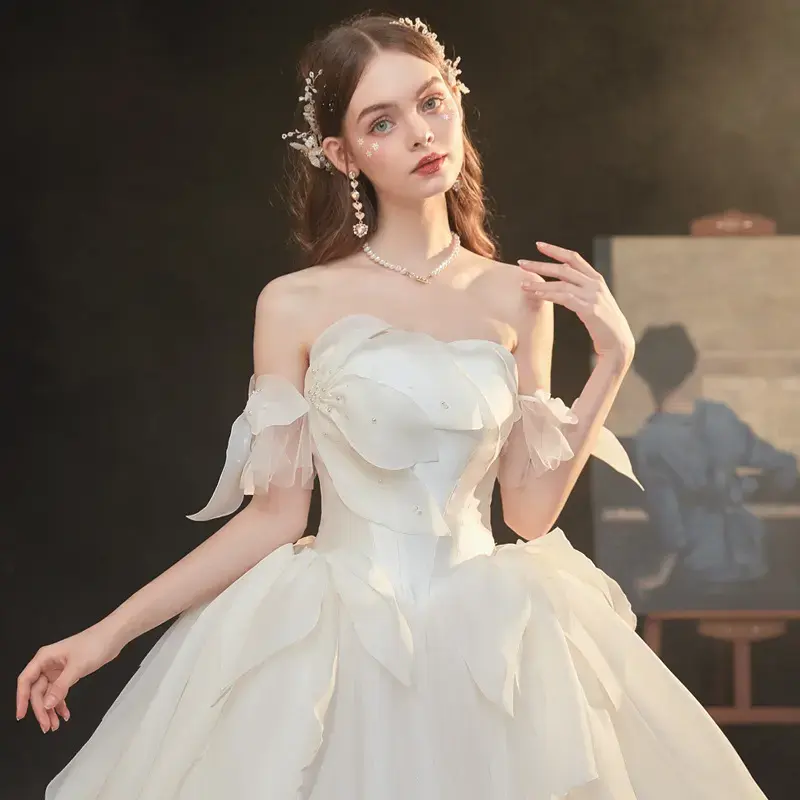 SUNNY Manufaktur China Backless Deep V Brautkleider Meerjungfrau Brautkleid