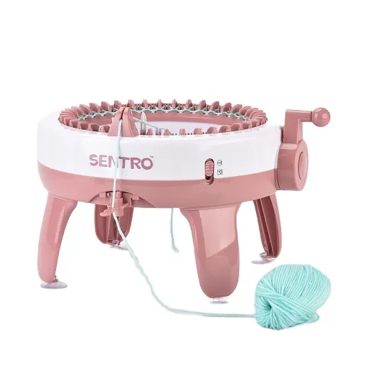 Chapéu De Lã Sentro Máquinas De Tricô Circular Mão Tecelagem Tear Brinquedo Mecânico Inteligente Única Agulha Urdidura Crochet Knitting Machine