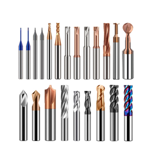 定制OEM数控刳刨机钻头螺纹铣刀门锁孔修边镀锡端Mill-4mm 8毫米柄