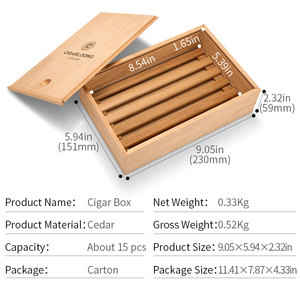 For Gift Plain Unpainted Wooden Treasure Chest <strong>Humidor</strong> for Cigars <strong>Set</strong> Cigarette Wood Box Custom Case Travel - Product Image 6