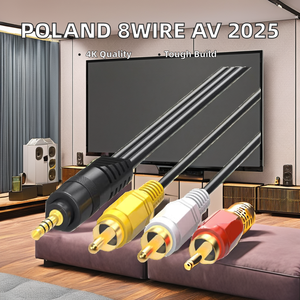CABLETOLINK 8-Wire ses Video kablosu bilgisayar monitörü HDTV kamera için yüksek hızlı USB kablosu PVC ceket alüminyum kabuk - Product Image 2