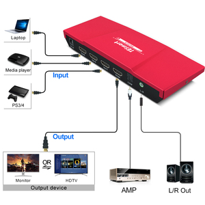 HDMI 分离器集线器切换台多 3 端口 hdmi 开关与音频 extractor 器 - Product Image 3