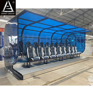 2 שורה יוקרה כדורגל נייד מחבתות כדורגל תחליף לספסל כדורגל כדורגל עם מושבי ויפ