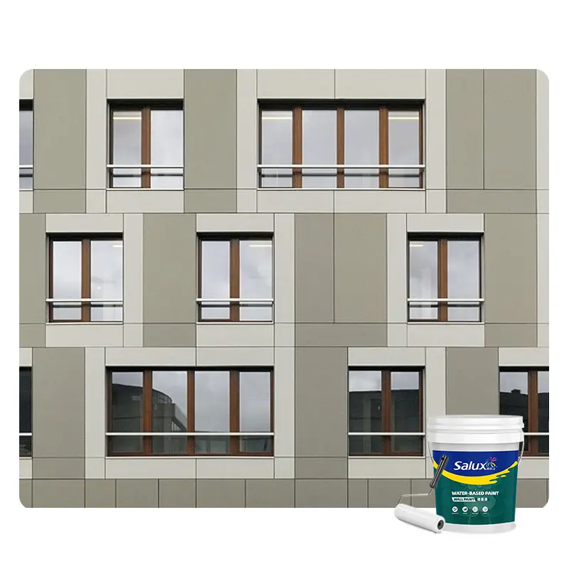 Quảng Châu không thấm nước bên ngoài bức tường bên ngoài tổng thể sơn thương mại Acrylic nhũ tương bên ngoài bức tường Kết cấu sơn