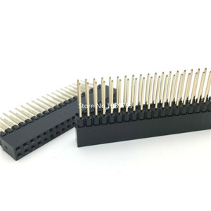 50PCS 2,54mm 40-poliger Stapel-Header-Anschluss Zweireihig 2x20 Position für Raspberry Pi 2 Mode B & B PC104