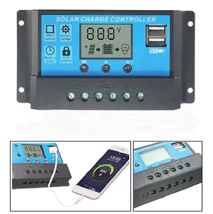 10A-60A Solar laderegler 12V 24V Auto PWM 5V Ausgangs regler PV Home Batterie ladegerät LCD Dual USB YC-001 - Product Image 2