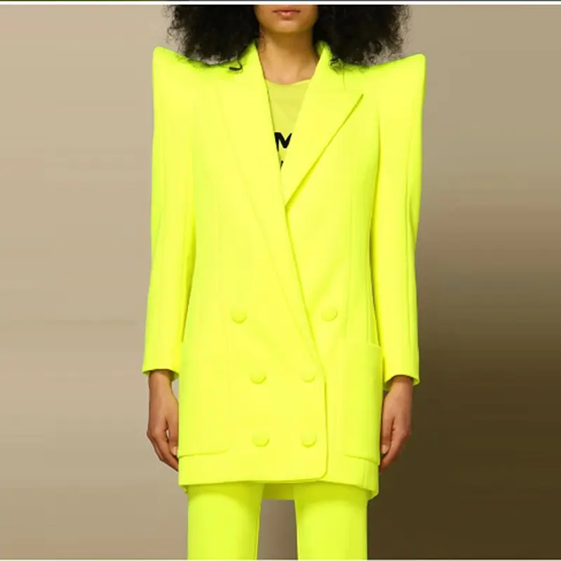 H3352 yeni gelenler Dropshipping moda iki parçalı Set kadın Blazer artı boyutu uzun kollu kişilik takım elbise
