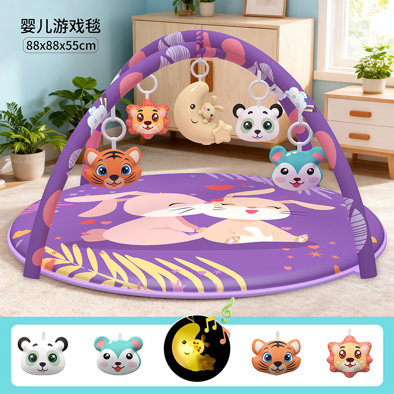 rabbit moon music box with lights-english color box