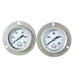 Thiết bị đo lường quy mô duy nhất trục kết nối 1/4npt 0-250 bar dầu điền cho các phép đo trong phòng thí nghiệm đo áp suất - Product Image 1