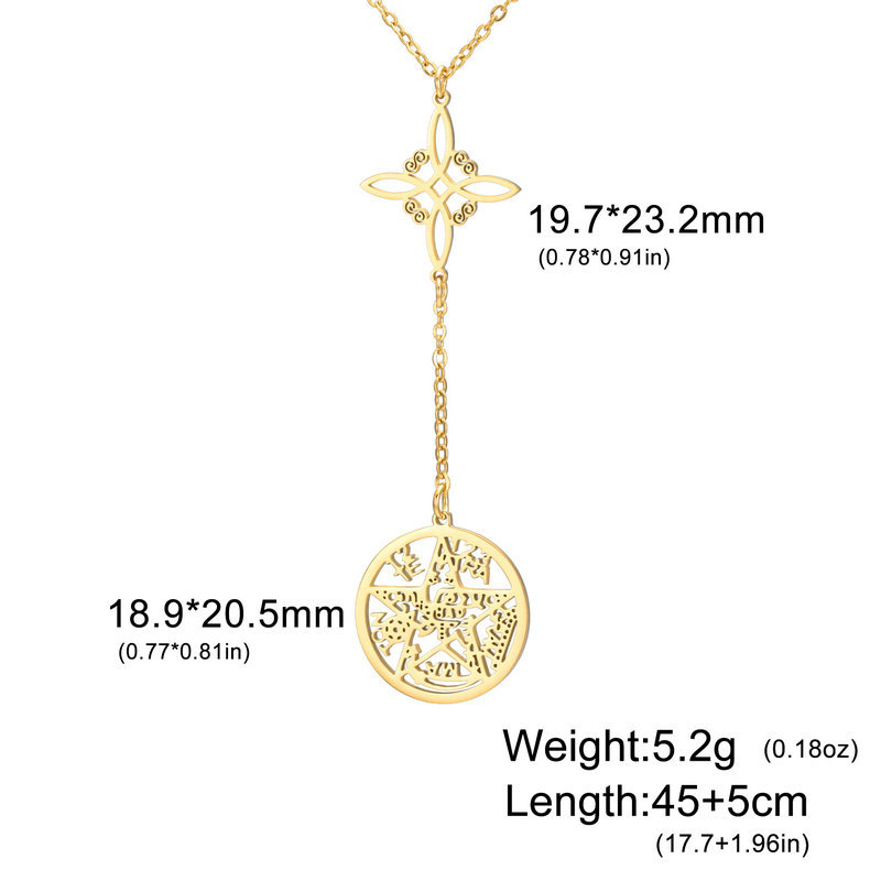 Double pendant long 1 (gold)