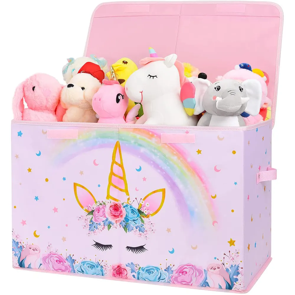 연출 판매 다채로운 저장 상자 접이식 저장 상자 핑크 장난감 저장 용기