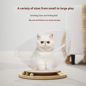 All Year Round Semi-Enclosed Cat Litter with Turntable Built-In <strong>Catnip</strong> Capsule Removable and Washable <strong>Use</strong> for Cats - Product Image 2