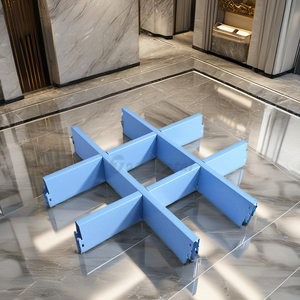 Azulejo de techo de rejilla de aluminio para edificio de oficinas decorativo Techo de celda abierta de aluminio Centro comercial Rejilla de aluminio Sistema de techo de celda abierta - Product Image 5