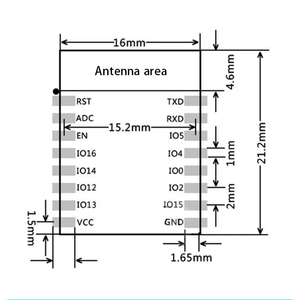 Lorida ESP8266 ESP8266-07 ESP-07 ESP07 CHIP Wireless Transceiver Empfänger WIFI Modell nodemcu esp8266 Modul ESP-07 - Product Image 2
