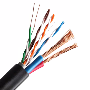 Açık su geçirmez 8 + 2 Cat5e ağ LAN kablosu CCTV kontrolü için güç kablosu ile iletişim kabloları - Product Image 4