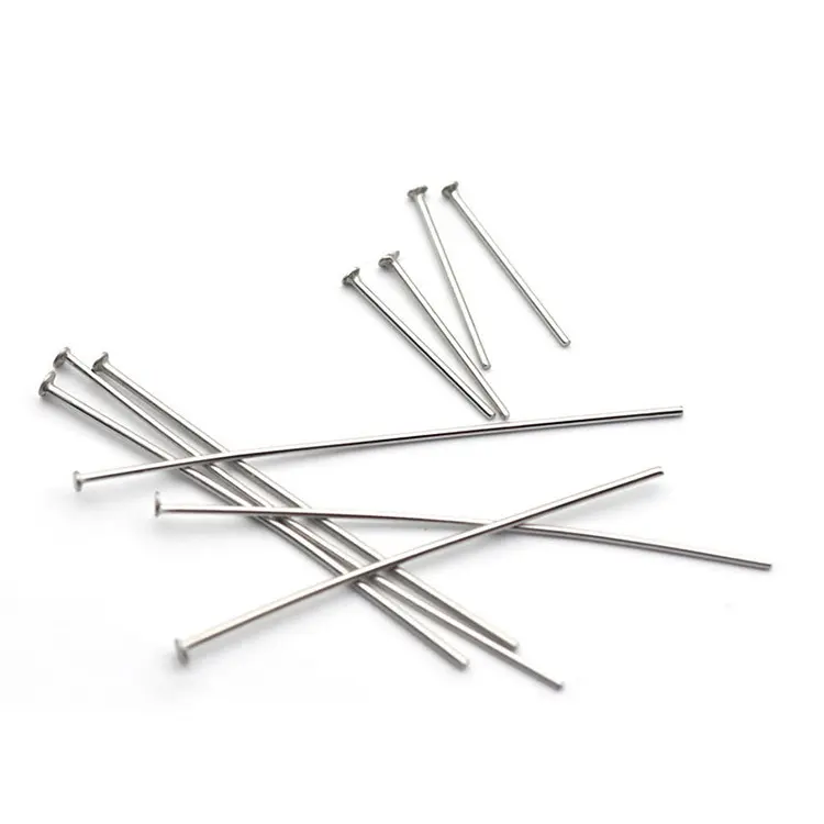 304 Stainless Steel Open Eyepins Loop Pins Flat Headpins Head Ball pins for Jewelry Making