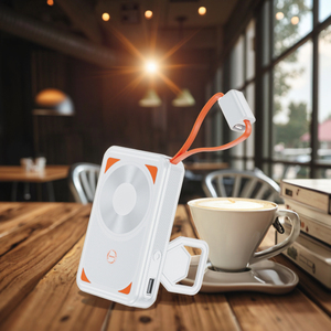 2025 trend ürün ince 10000mAh Kickstand hızlı şarj güç bankalar tipi C şarj LED kablosuz manyetik düzeltme Apple arayüzü - Product Image 6