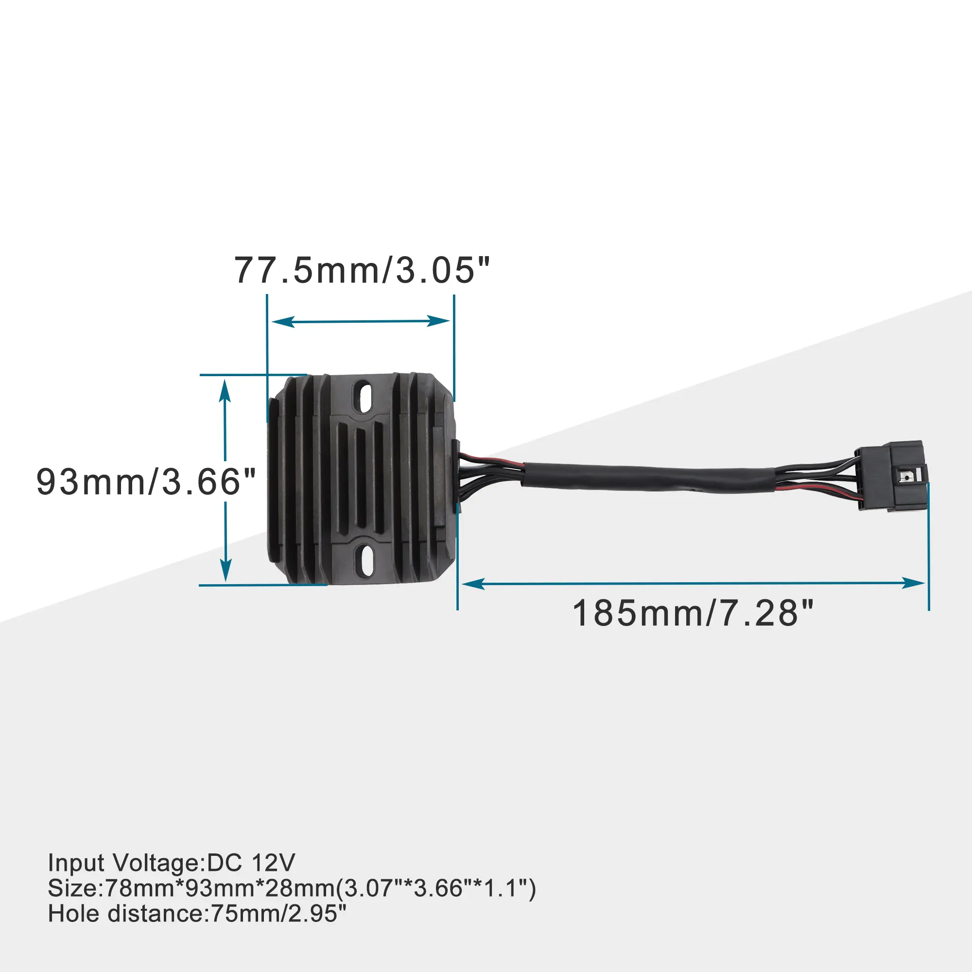 GSXR600 GSXR750 GSXR1000 GSX1300RVL1500イントルーデLT-F500Fクワッドランナー用GOOFIT 12VDC電圧レギュレーター整流器オートバイ