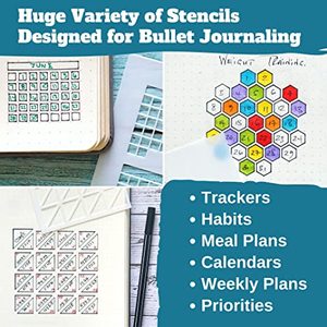 Giấy Nến Kế Hoạch Di Động-Giấy Nến Nhật Ký Hình Vuông Nhỏ X16 Với Các Mẫu Cho Máy Theo Dõi Thói Quen, Lịch, Danh Sách Kiểm Tra, Bữa Ăn Pla - Product Image 2