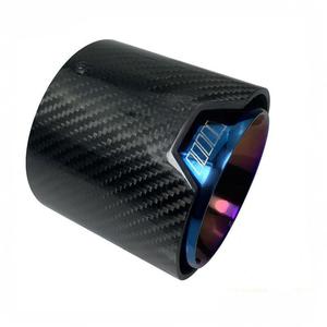 M3/M4 MP stil karbon fiber egzoz İpuçları BMW G80 G81 G82 G83 parlak krom/siyah/yanmış mavi/altın egzoz Tailpipe İpuçları - Product Image 3