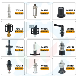 M5/6/8/10/12/16 Núm Nhôm thép không gỉ tự khóa chỉ mục plungers với locacting pins và Nuts ốc vít sản phẩm - Product Image 6