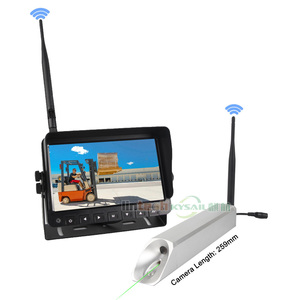 Monitor DVR inalámbrico Quad Split de 7 pulgadas, modo de espera, vista frontal, cámara de posicionamiento láser magnético inverso para montacargas - Product Image 1