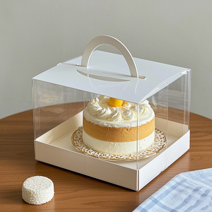 Scatole di carta per dolci portatili trasparenti in PVC rettangolari personalizzate in fabbrica e scatole regalo