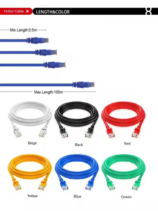 CAT5e CAT6 yuvarlak LAN yama kablosu-UTP/FTP telli/katı 10M/50M/100M bakır ağ Jumper - Product Image 4