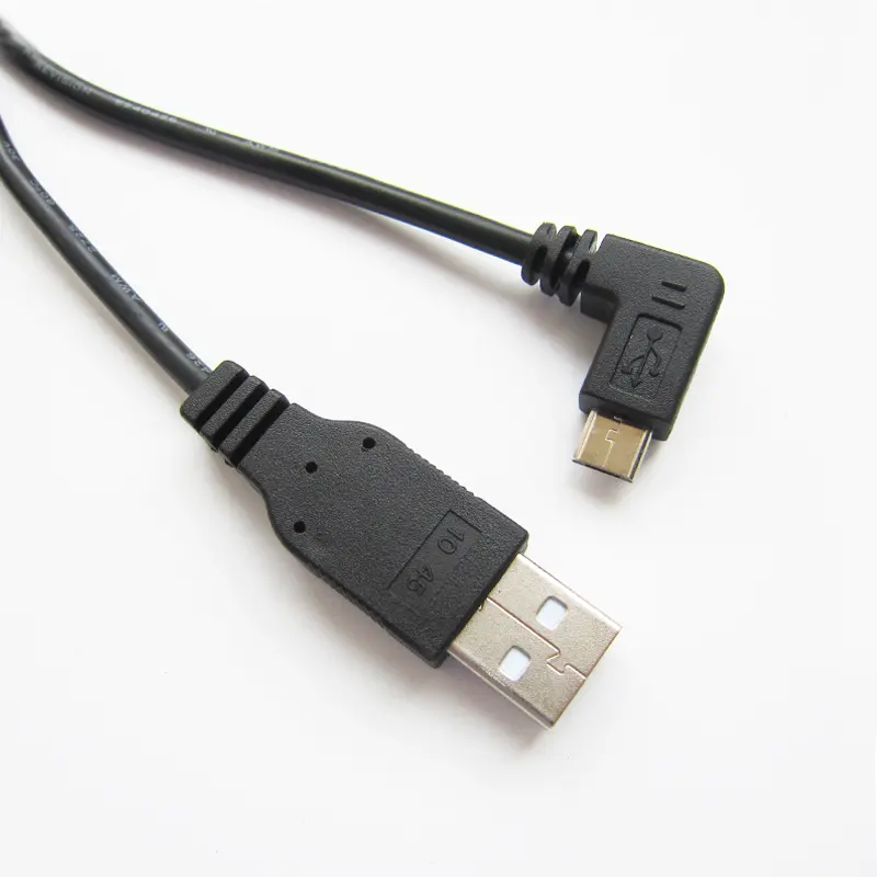 Oem 3M 90องศา Android V8ไมโคร5พิน B ข้อมูลสายไฟ Usb ไปยังสาย Micro-Usb 3M สาย Micro USB