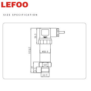 LEFOO Large Process Connections <strong>Pressure</strong> Transmitter Sensor 316L Flat Film Flush Diaphragm Transducer With O-ring
