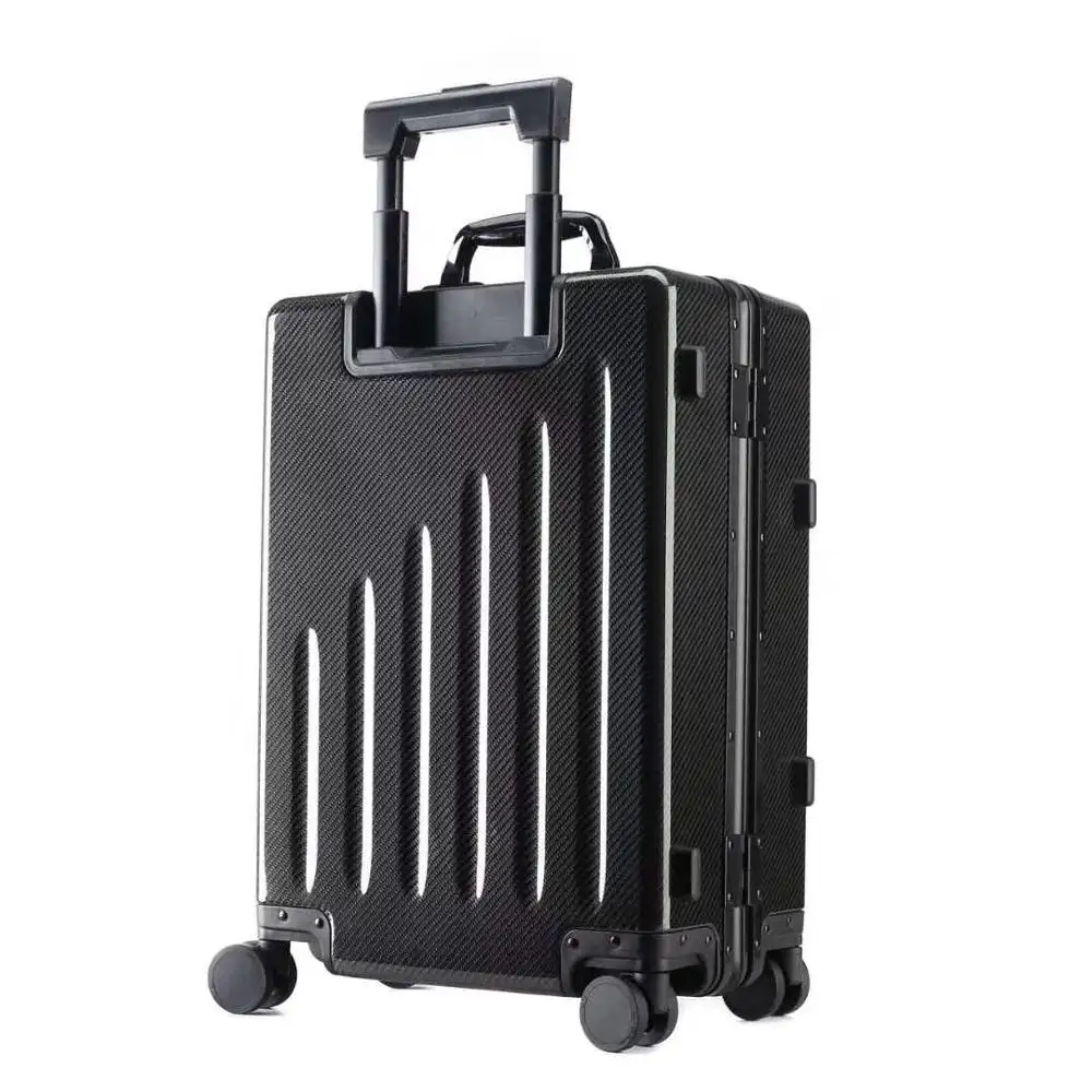 Hot Hohe qualität portable luxus reisen Carbon faser gepäck reise Koffer trolley