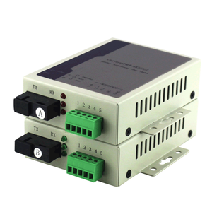 带RJ45端口的RS485至光纤收发器双向串行数据介质转换器支持以太网串行通信 - Product Image 1