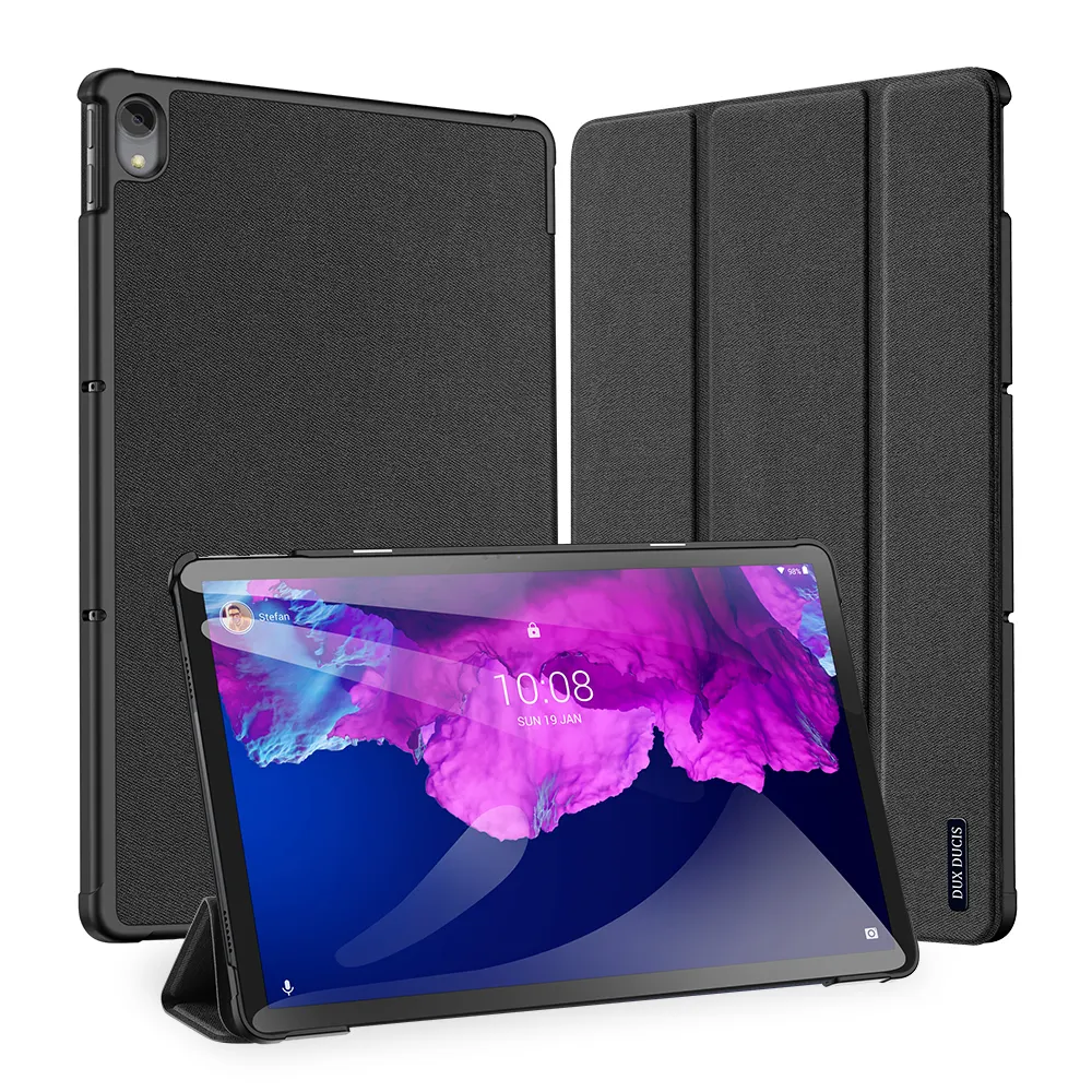 DUX DUCIS casing Tablet pintar gaya bisnis, pelindung dudukan desain antigores untuk Lenovo Tab P11