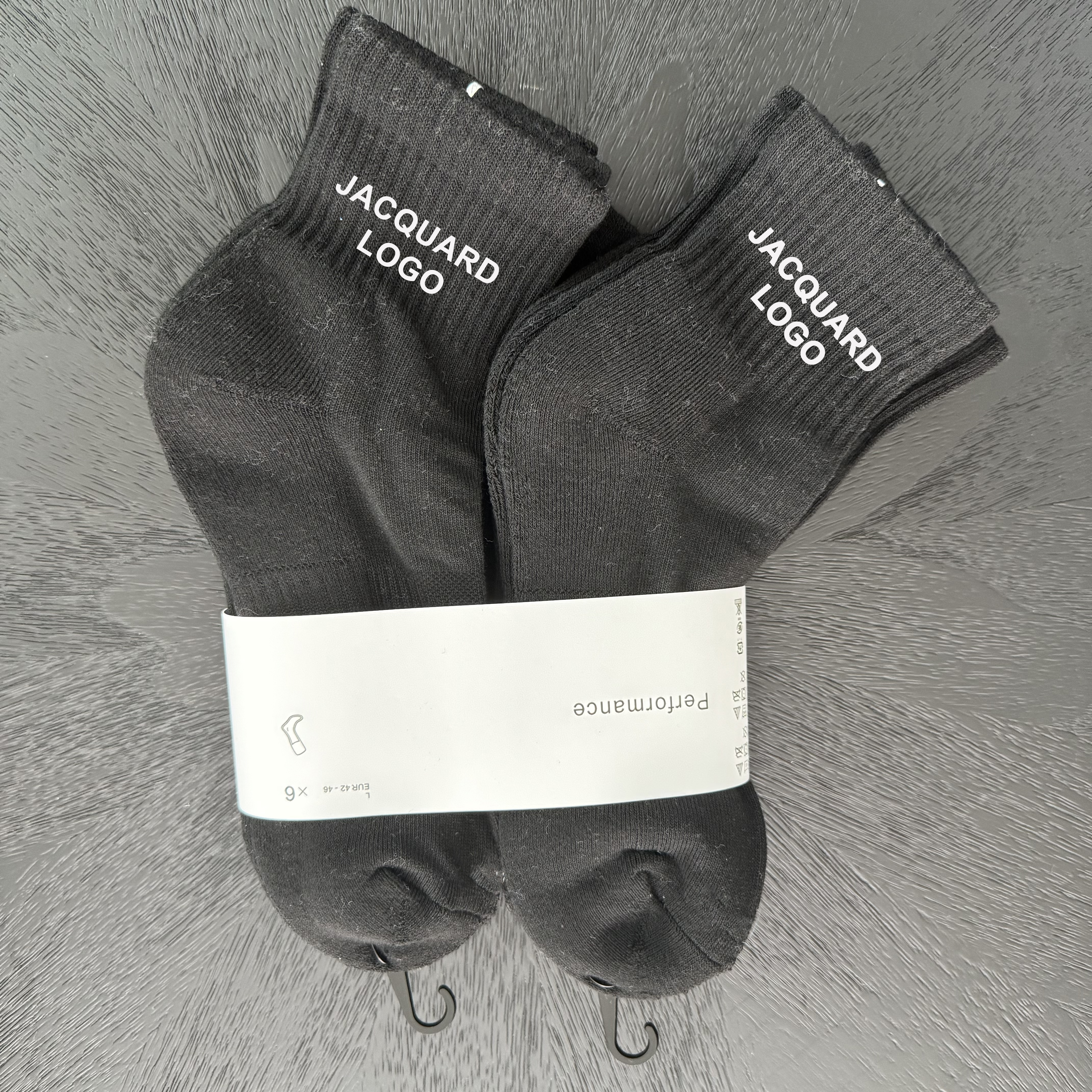 Thick Black ankle socks