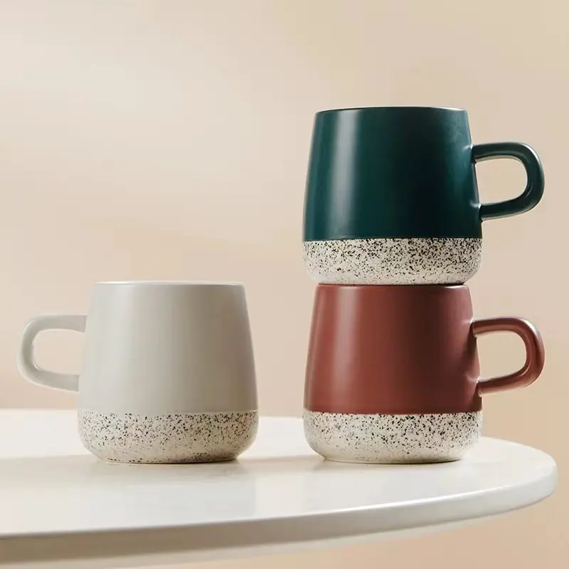 Taza de cerámica mate directa de fábrica, taza de agua esmerilada de oficina de tinta creativa con personalidad nórdica Simple para el hogar