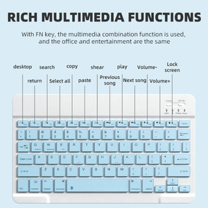 Teclado inalámbrico BT de carga universal para tableta, teléfono móvil y portátil, ligero, para Aprendizaje de oficina, mini Tecla de silencio - Product Image 3