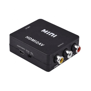 厂家批发迷你高清电视1080P HDMI2AV转换器高清MI至AV适配器高清视频小盒高清电视AV转换器 - Product Image 1