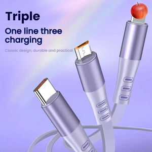Çok fonksiyonlu 3-in-1 geri çekilebilir hızlı şarj olan USB kablosu 1.2m veri hattı şarj hızlı şarj 3In1 kablo - Product Image 3