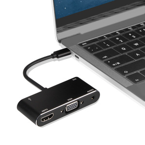 5合1 C型集线器USB C高清电视VGA USB3.0 PD 3.5毫米音频AV转换器计算机监视器扬声器摄像机HDMI连接4K 5 1集线器 - Product Image 3