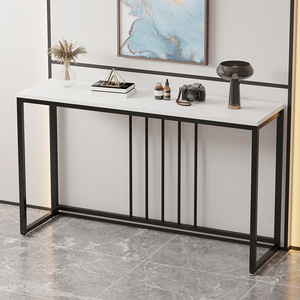 Küçük zarif Metal koridor Goldstone konsol masa Modern oturma odası mobilya komuta merkezi Minimalist - Product Image 2