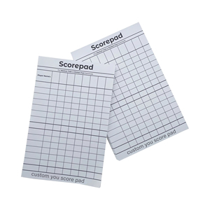 Bloc de notas personalizado impreso personalizado A5 A6 tamaño de papel almohadilla de puntuación hoja de puntuación para registros de juegos de cartas - Product Image 1