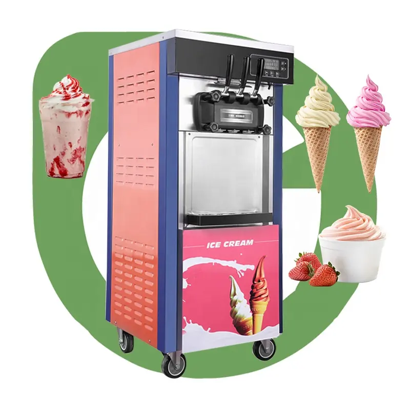 เครื่องทำไอศกรีมนุ่ม maquina de helado portatil ช่างฝีมือที่บ้านไอศกรีมตั้งพื้น