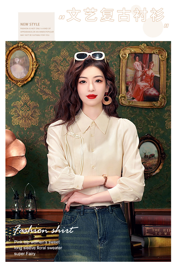 Rapbin Camicia Donna A Maniche Lunghe, Scollo A V, Quadri E Strisce, 100% Cotone, Business Casual