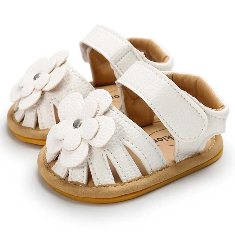 Pu cuir supérieur extérieur nœud papillon pantoufle nouveau-né été bébé sandales et pantoufles pour fille bébé chaussures