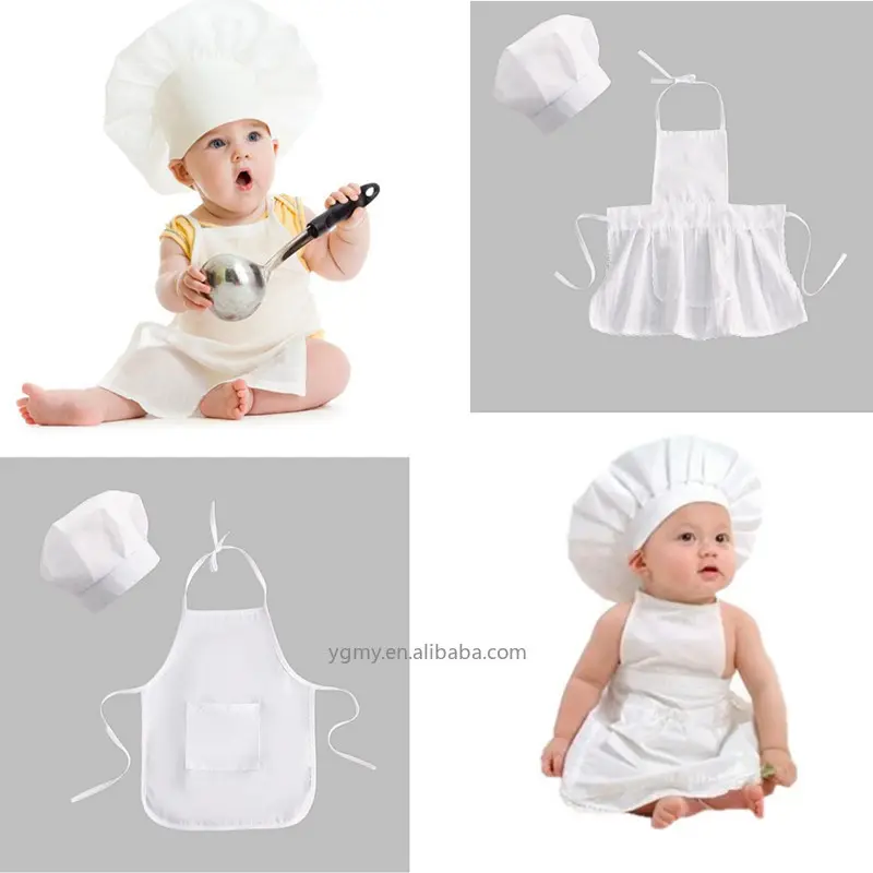 Delantal de Chef para bebé, sombrero para niños, disfraces de Chef, disfraz de cocinero para bebé, utillaje de fotografía para recién nacido, delantal, oferta de Amazon