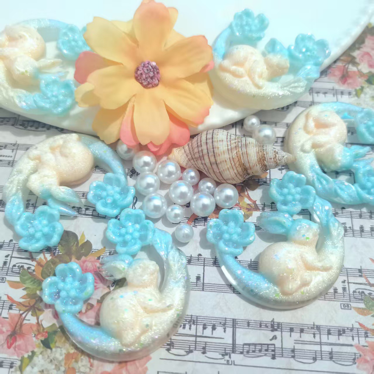 Champagne sky blue