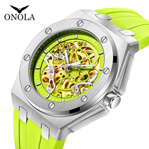 Moda otomatik mekanik saat erkek yeni silikon kayış su geçirmez öğrenci saatler - Product Image 4