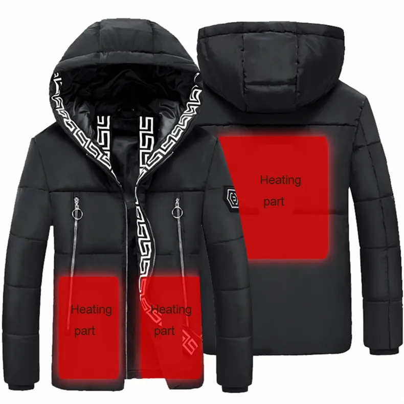 Chaquetas de invierno de alta calidad para hombre, chaqueta vaquera con calefacción para mantener el calor, XXL